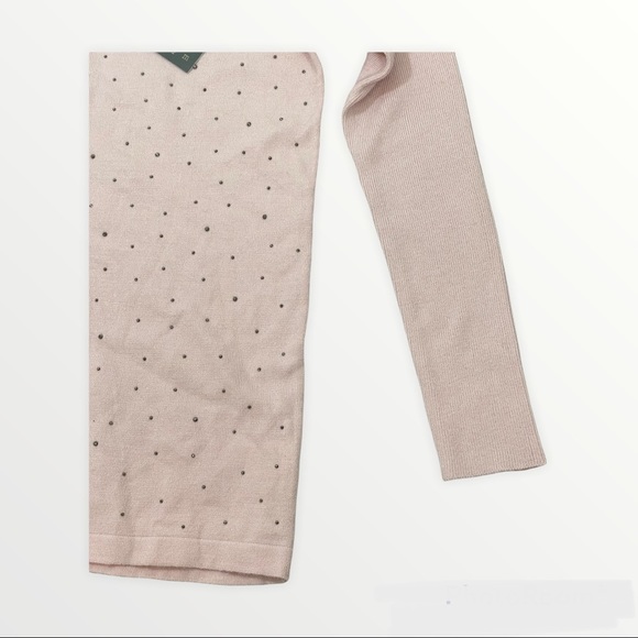 Matty M Blush Pink Shiny Studded Sweater - Picture 3 of 4